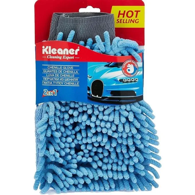 Kleaner Chenille Glove Double Side Use for Home and Car Auto 24x16cm