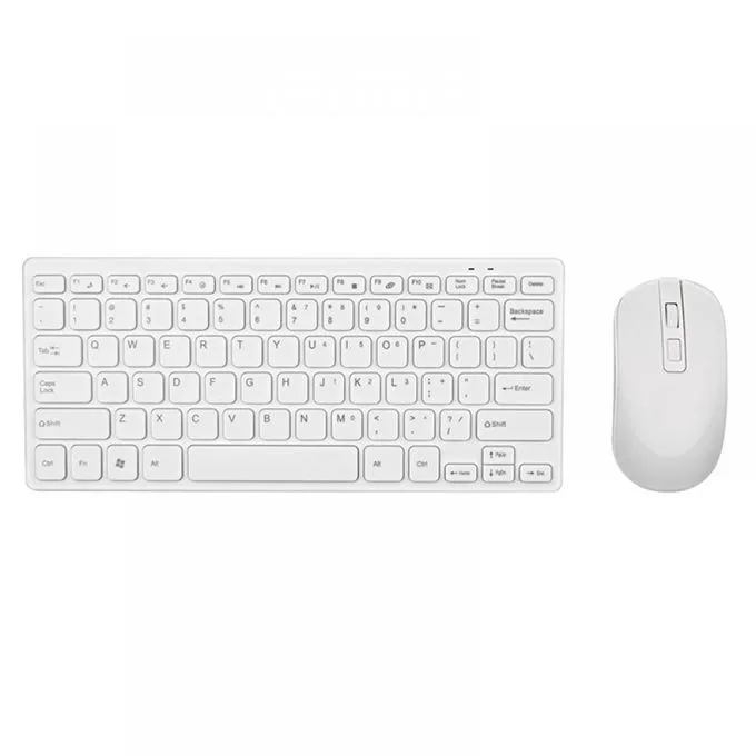 Portable Compact Wireless Keyboard and Mouse Set for PC, Laptop & Smart TV