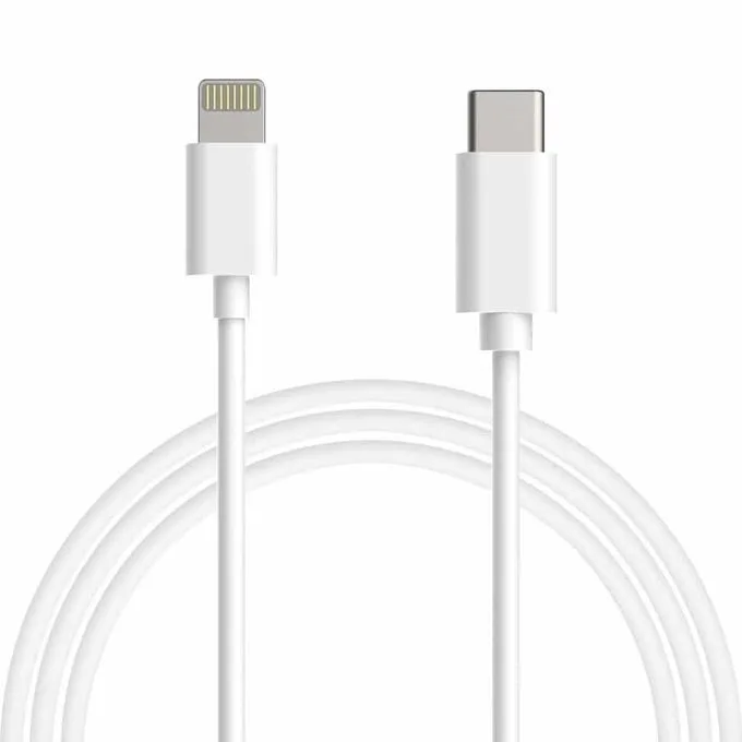 Universal 2 Metres Long iPhone USB Charging And Data Cable USB-C To Lightning 2m - White