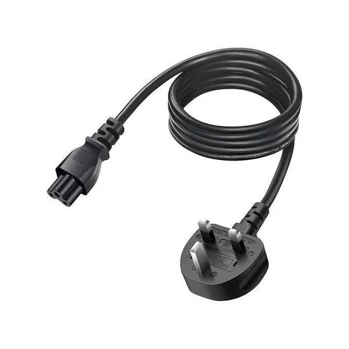 AC 3 Pin Laptop Notebook Adapter Power Cord Cable - Black