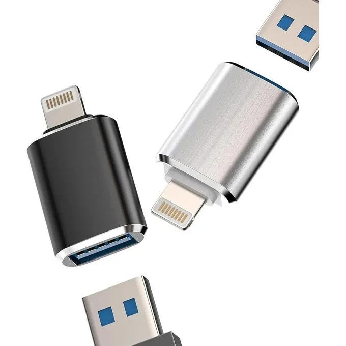 iPhone OTG Adapter USB Female to Lightning Male Dongle for 14 13 11 12 Pro Max Xr X Xs 8 7 Se Plus Camera Card Reader USB Flash Drive Mouse Keyboard Hub
