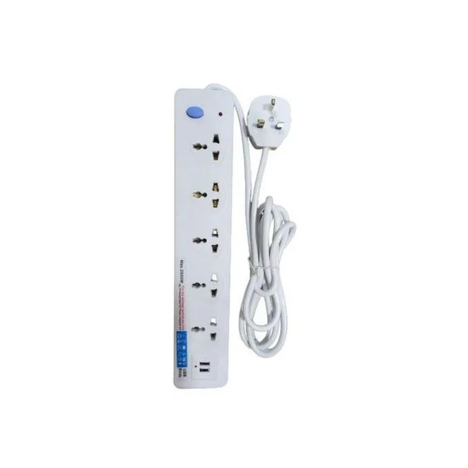 Longan Powerful Extension Cable With 5 Sockets Plus Charging Ports Power Extension Cable