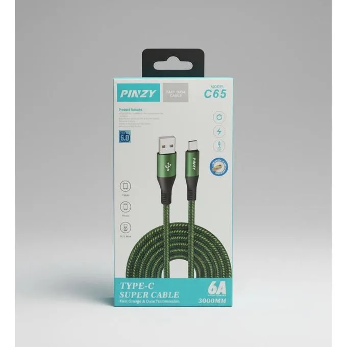 USB-C Super Cable 6A 3000MM Very Long - Fast Charging Data Cable (C65) 3M USB-C USB