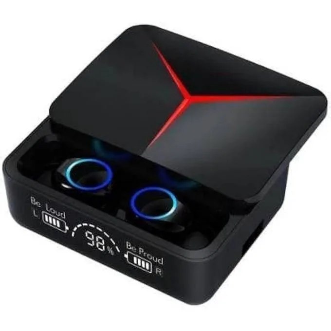 M90 Pro TWS IN Ear Earbuds Bluetooth 5.2 USB-C with Power Bank Charge Your Phone, 280 Hours Playback (Charging case Backup) Earbuds with Smart LED - Black