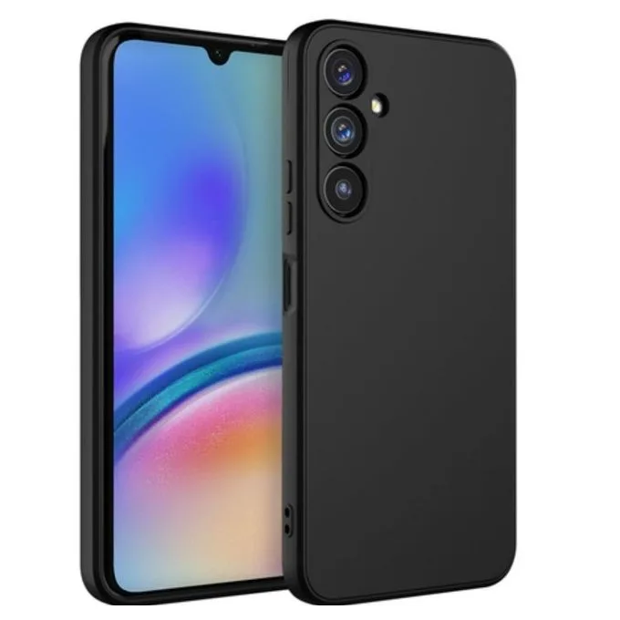 Samsung Galaxy A05s Liquid Silicone Case - Soft-Touch Shockproof Protective Cover - Black