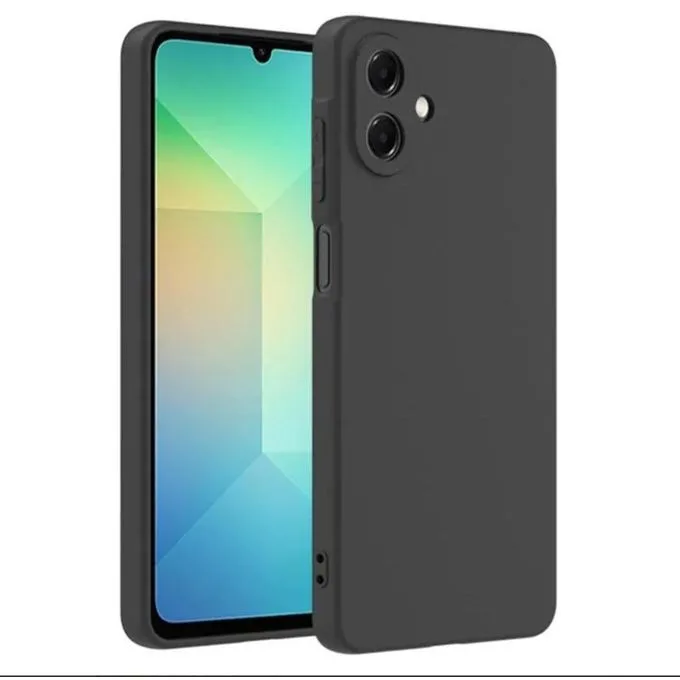 Samsung Galaxy A07 - Black Liquid Silicone Case - Soft-Touch Shockproof Protective Cover