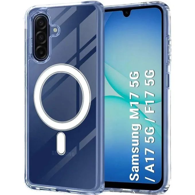 Samsung Galaxy A17 Transparent MagSafe-Compatible Clear Case - Shockproof Protective Cover