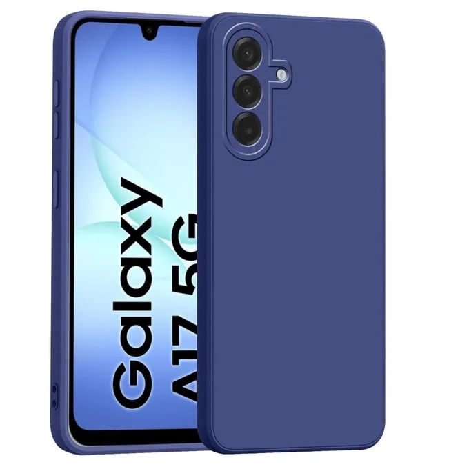 Samsung Galaxy A17 Liquid Silicone Case - Soft-Touch Shockproof Protective Cover - Blue