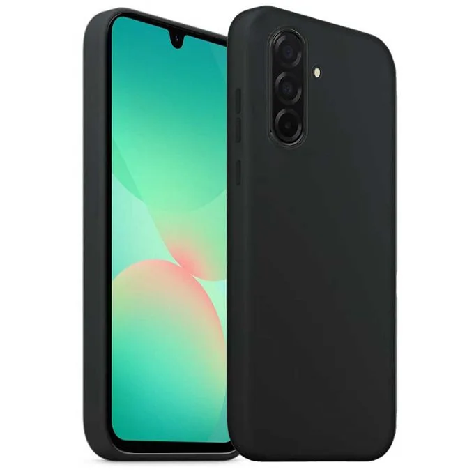 Samsung Galaxy A26 Liquid Silicone Case - Soft-Touch Shockproof Protective Cover - Black