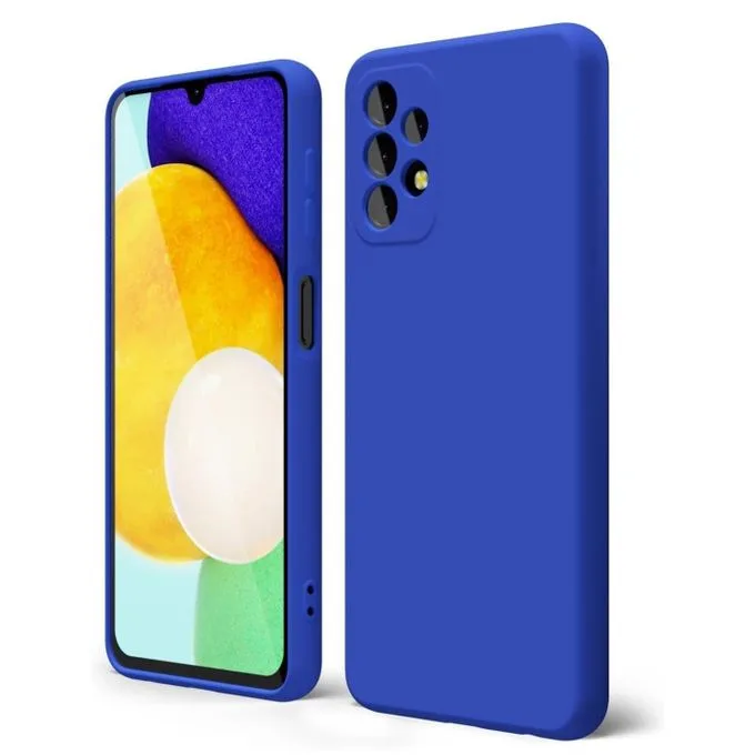 Samsung Galaxy A32 5g Liquid Silicone Case - Soft-Touch Shockproof Protective Cover - Blue