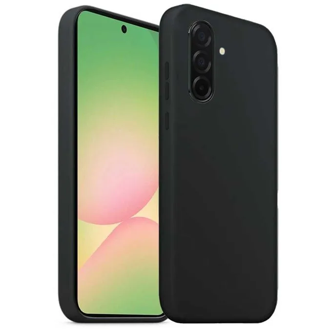 Samsung Galaxy A36 Liquid Silicone Case - Soft-Touch Shockproof Protective Cover - Black