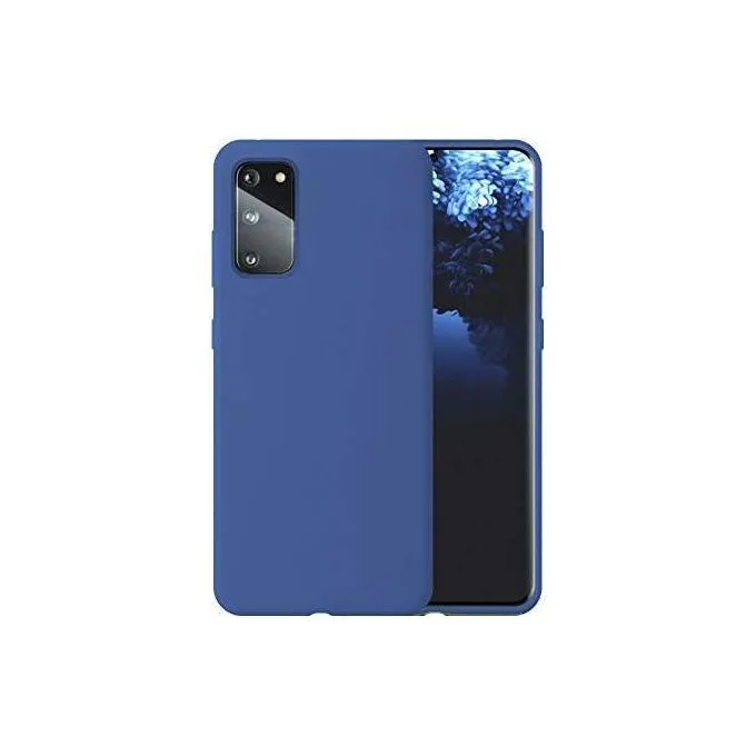 Samsung Galaxy S20 Liquid Silicone Case - Soft-Touch Shockproof Protective Cover - Blue