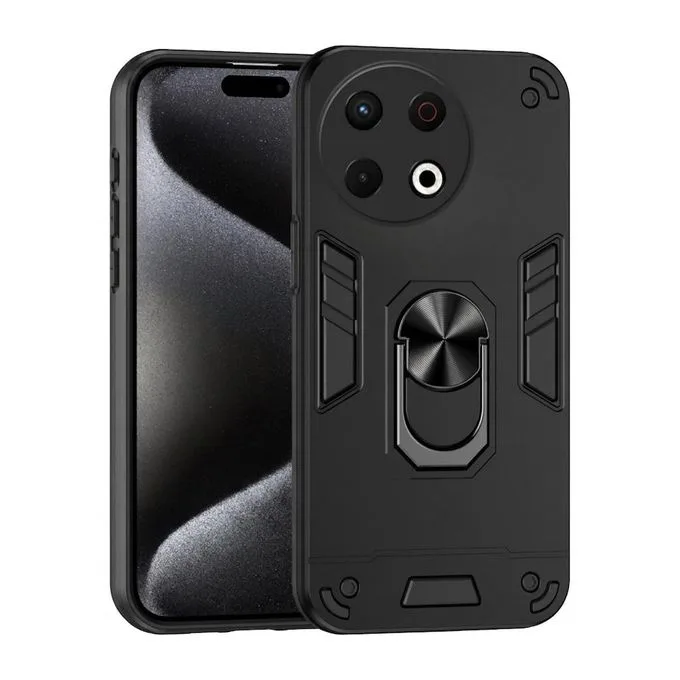 Tecno Spark 30 Pro Rugged Shockproof Case with Ring Holder & Kickstand