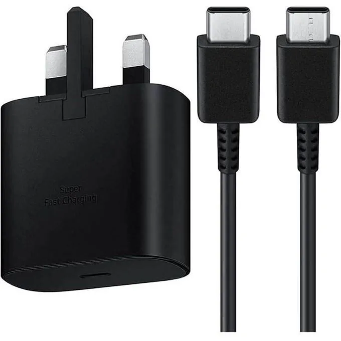 25W Samsung Charger, Samsung USB-C Charger With 1M USB-C To C Cable, Samsung Fast Charger, Fast Charging