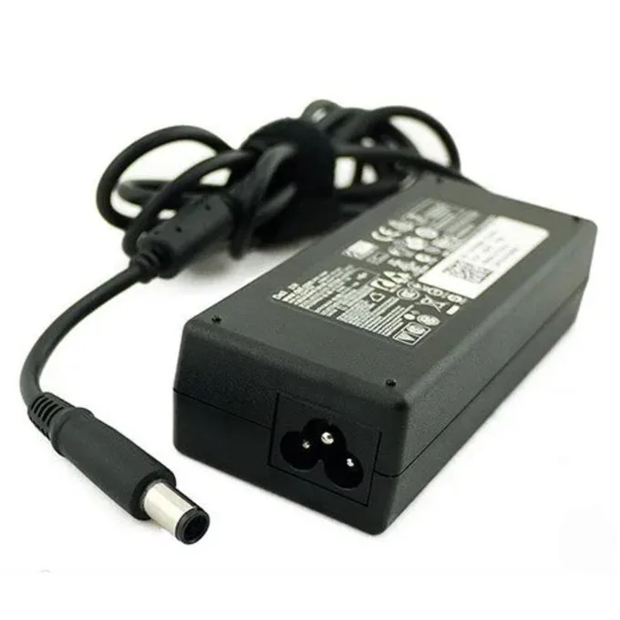 DELL 19.5V-2.31A 65W Big Pin Laptop Charger Adapter- Black