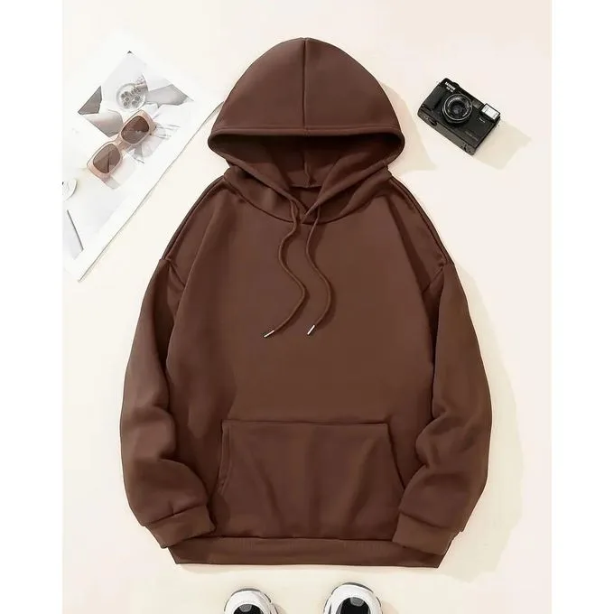 Unisex Cotton-Rich Hoodie - Emerald Forest Brown - Fleece Pullover