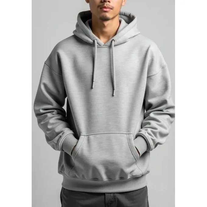 Unisex Cotton-Rich Hoodie - Emerald Forest Grey - Fleece Pullover