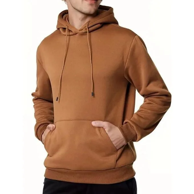 Unisex Cotton-Rich Hoodie - Emerald Forest Brown - Fleece Pullover