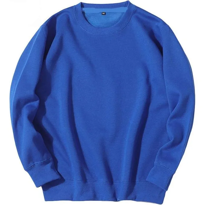 Unisex Plain Blue Oversized Sweatshirt - Heavyweight Cotton