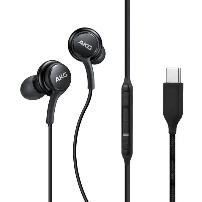 Wired USB-C In-Ear Earphones with Microphone and Inline Remote - Black