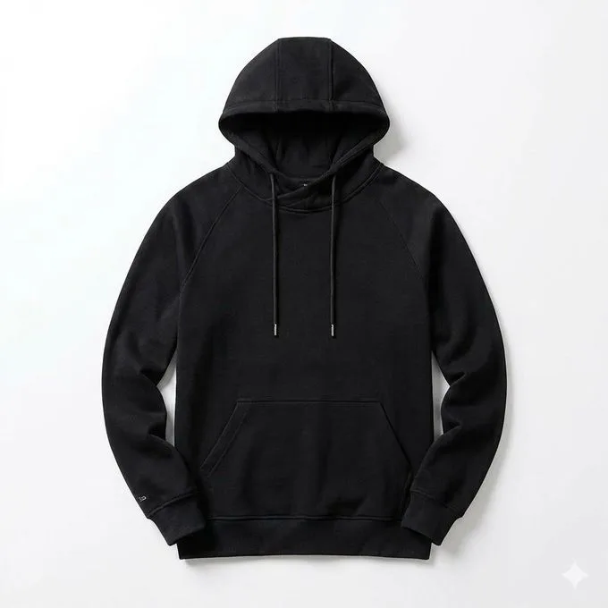 Unisex Casual Hoodie - Black