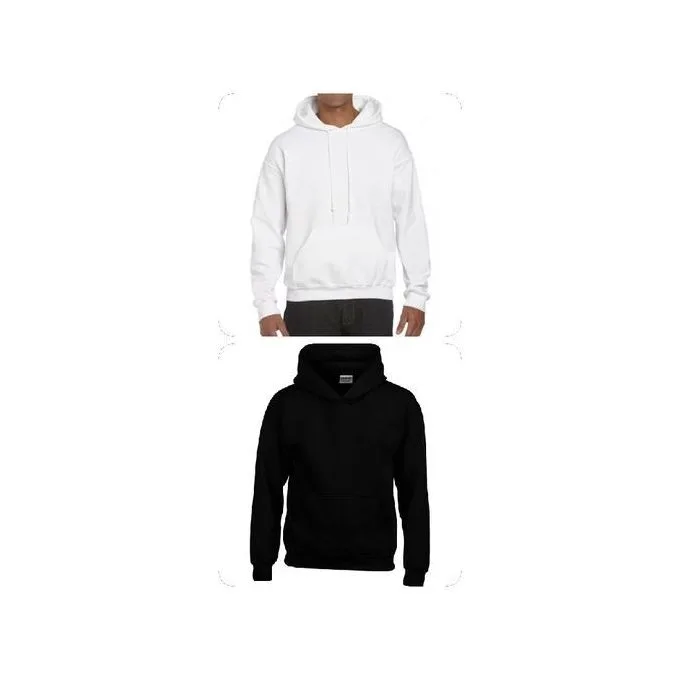 2-Pack Unisex Casual Hoodies Everyday Sweatshirts - Black/White - Easy Everyday Layering for Casual & Streetwear-Inspired Style