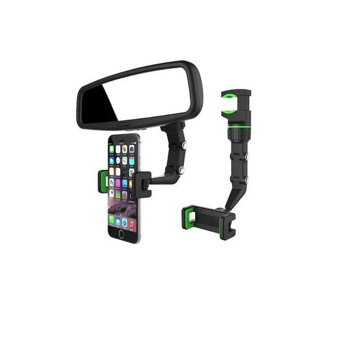 360 Degree Rotation Car Phone Holder Mount Stand for Dash Cam GPS Smartphone Bracket Universal Car Rearview Mirror Phone Holder