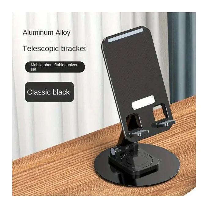 Universal Lite Adjustable Foldable Desktop Mobile Phone Holder Stand Black