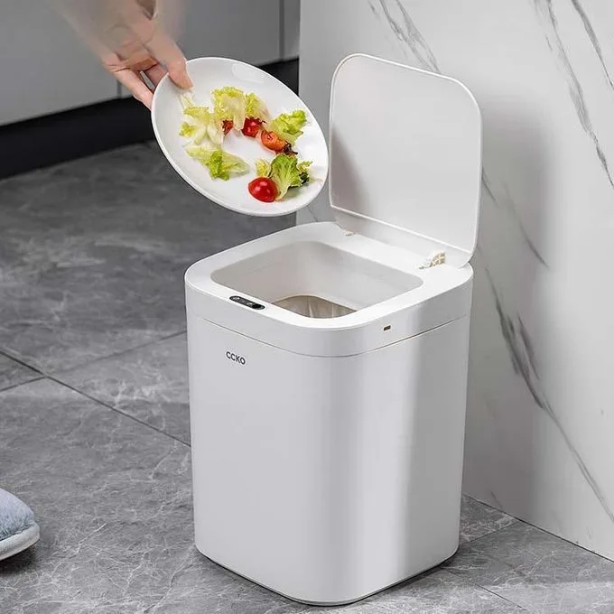 Automatic Motion Sensor Trash Can, Intelligent Waste Bin, Electric Garbage Bin, Compact Trash Can, for Bedroom Kitchen Toilet Bathroom