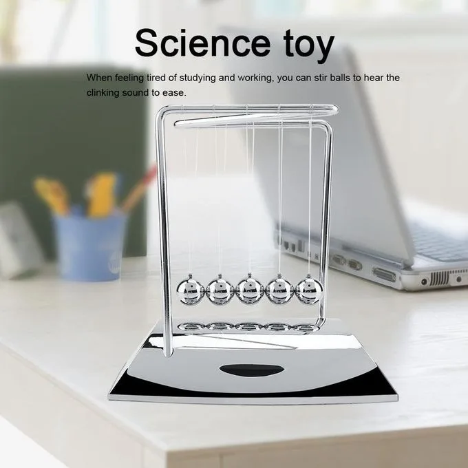 Newton's Cradle Balance Steel Balls Physics Science Pendulum Ornaments Toy Desk, Science Balance Balls, Balance Balls Decor