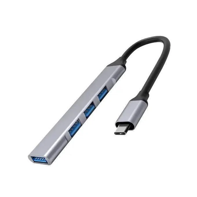 4-in-1 USB-C Hub UH10 - High-Speed USB-C to USB 3.0 Multi-Port Adapter (Aluminum Body)