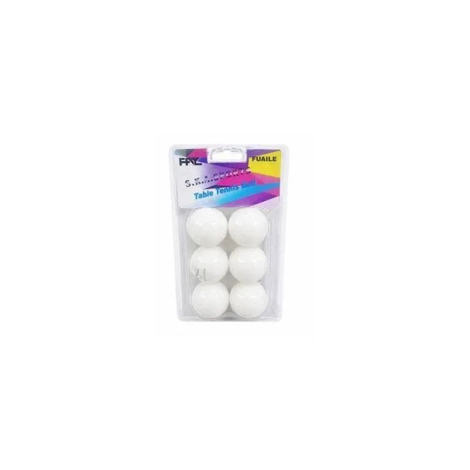 6-Piece Table Tennis Balls Set (3-Star) - High Elasticity Ping Pong Balls - White