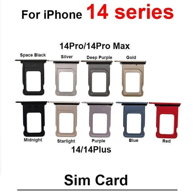 SIM Card Holder Slot Replace Dual Sim Tray For iPhone 14 Pro/Max/Plus