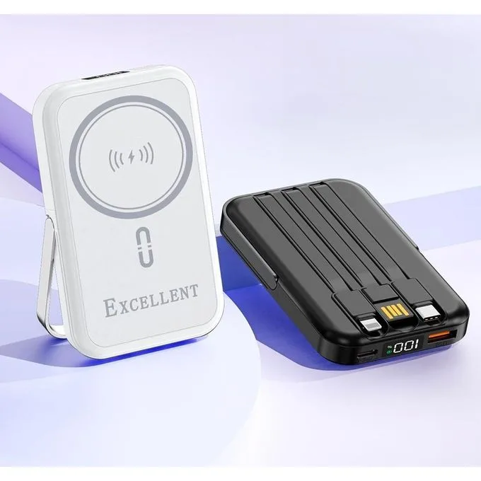 P10 10,000mAh Magnetic Power Bank - 22.5W PD, 15W Wireless, Foldable Kickstand