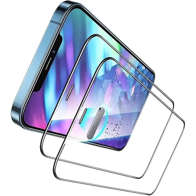 iPhone 12pro Max With Anti Breaking Edges And Tempered Glass Screen Protector - Full Glue Anti-Scratch Protection