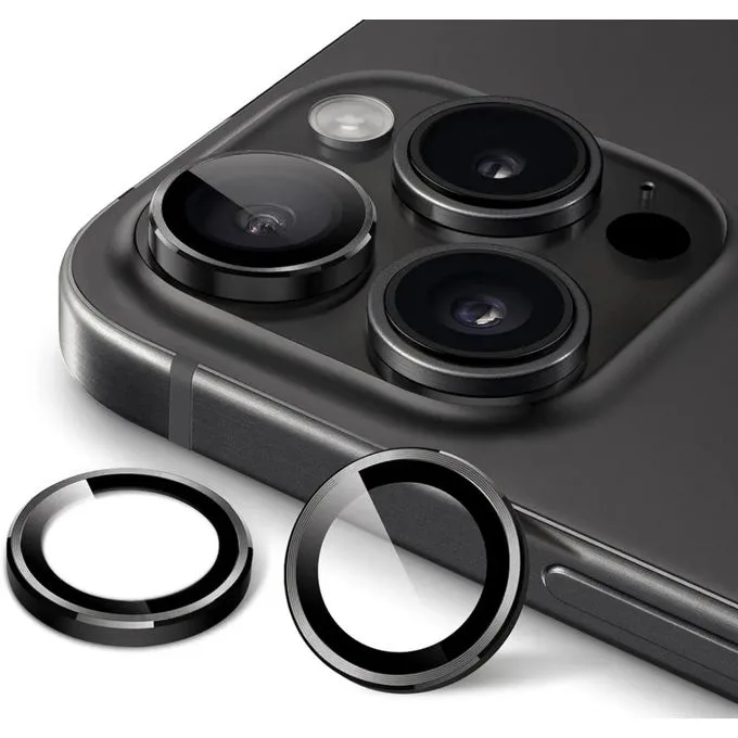 iPhone 14 14 Pro 14 Pro Max Camera Lens Protector - Clear Protective Glass - Black