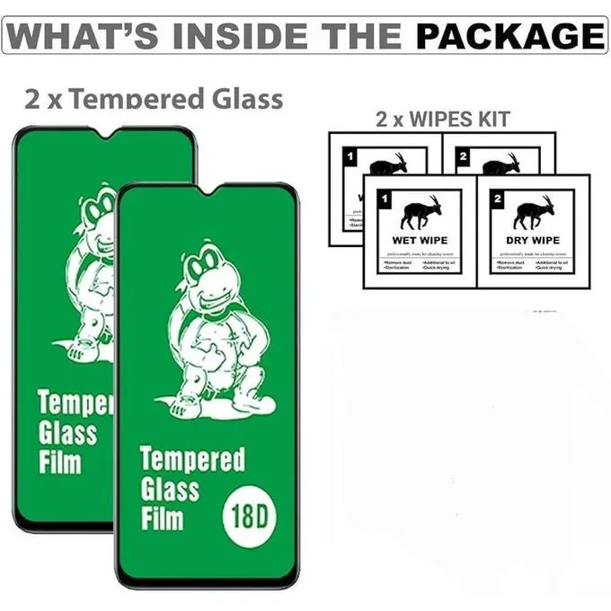 Tecno Spark 10C Tempered Glass Screen Protector - 2-Pack Full Glue Anti-Scratch Protection