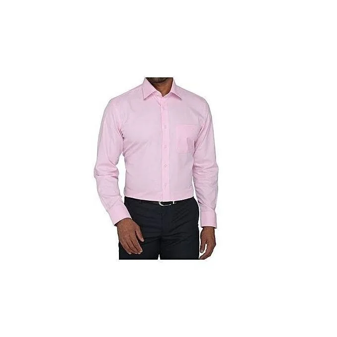 Men's Casual Long-Sleeve Shirts - Pink