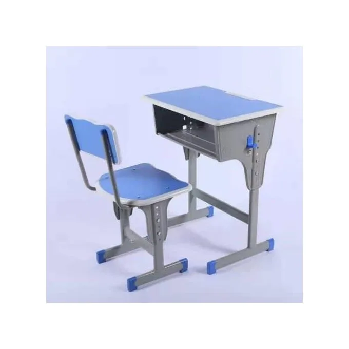 Adjustable Kids Study Desk and Chair Set - Height Adjustable Student Desk with Storage Bookshelf & Bag Hook