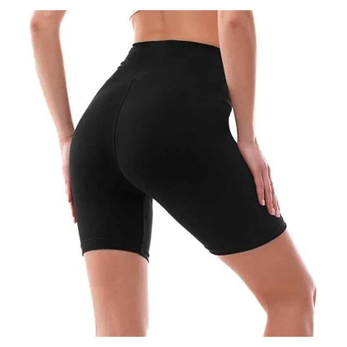 Women's High-Waist Biker Shorts - Black