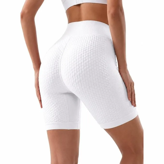 Women's High-Waist Biker Shorts - White