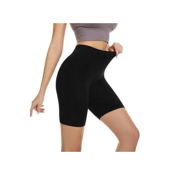 Women's High-Waist Biker Shorts - Black