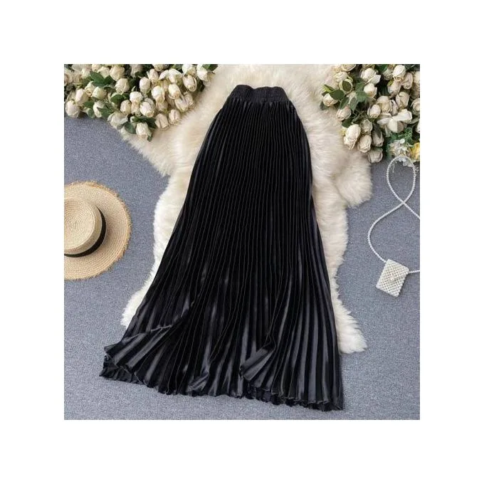 Women's Elegant Long Skirt - Black