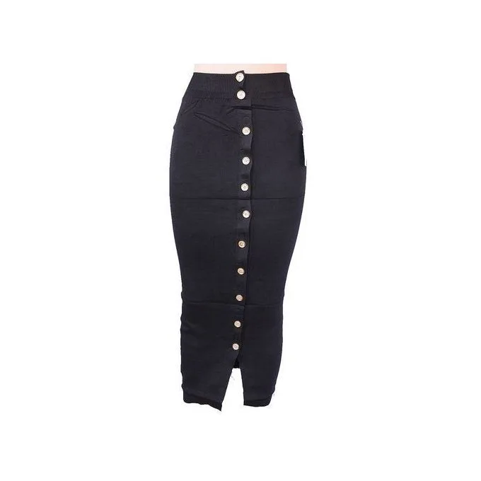 Women's Knit Sweater Skirt - Black