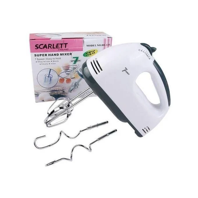 7 Speed Scarlett Super Hand Mixer, Hand Blender 180W (Multicolour