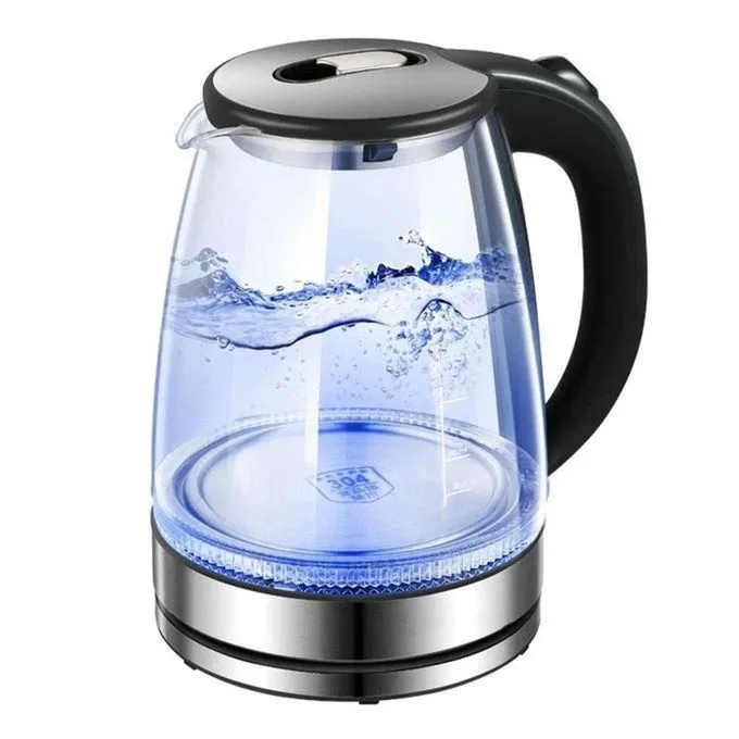 Electric Kettle Glass Tea Kettle Fast Boiling Auto Shut-off and Boil Dry Protection Transparent Electric Kettle Pacolator (Paco)