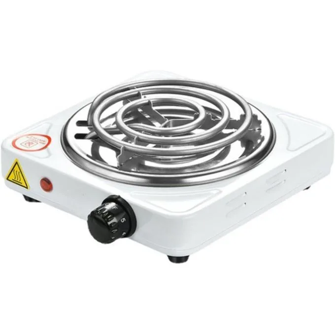 Electric Single Burner, Overheating Protection Small Electric Stove White (US Plug) Hot Plate White