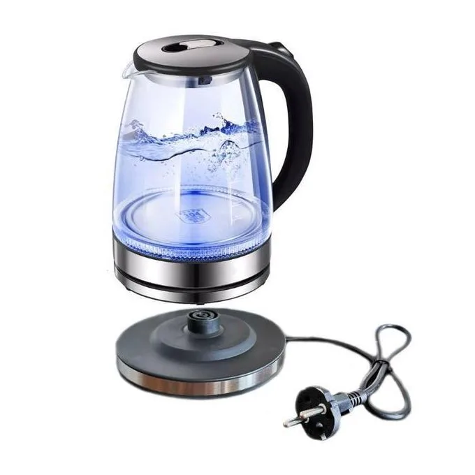 Hoffmans Automatic Electric Kettle Glass Tea Kettle Fast Boiling Auto Shut-off and Boil Dry Protection Transparent Electric Kettle Pacolator (Paco)