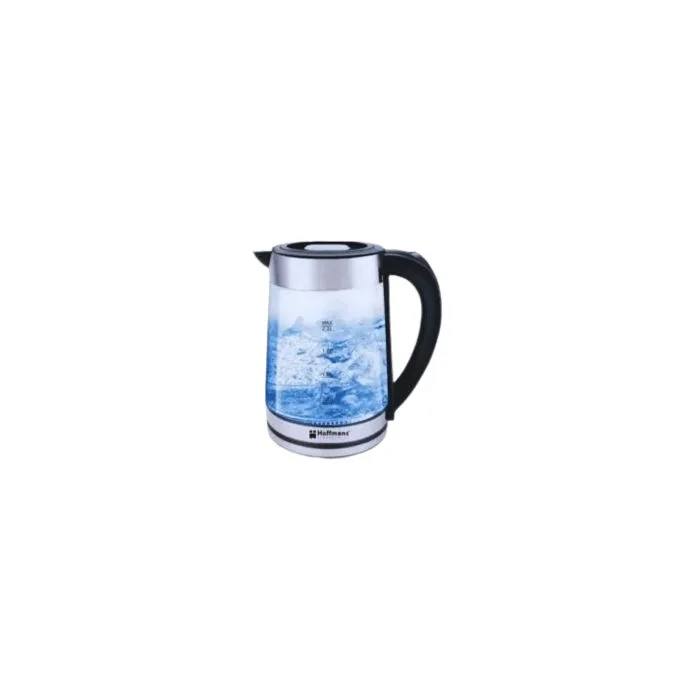 Hoffmans Electric Kettle Glass Tea Kettle Fast Boiling Auto Shut-off and Boil Dry Protection Transparent Electric Kettle Pacolator