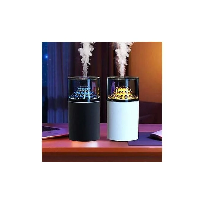 Portable Mini Volcano Humidifier - 400ml USB Desktop with Colorful LED Night Light